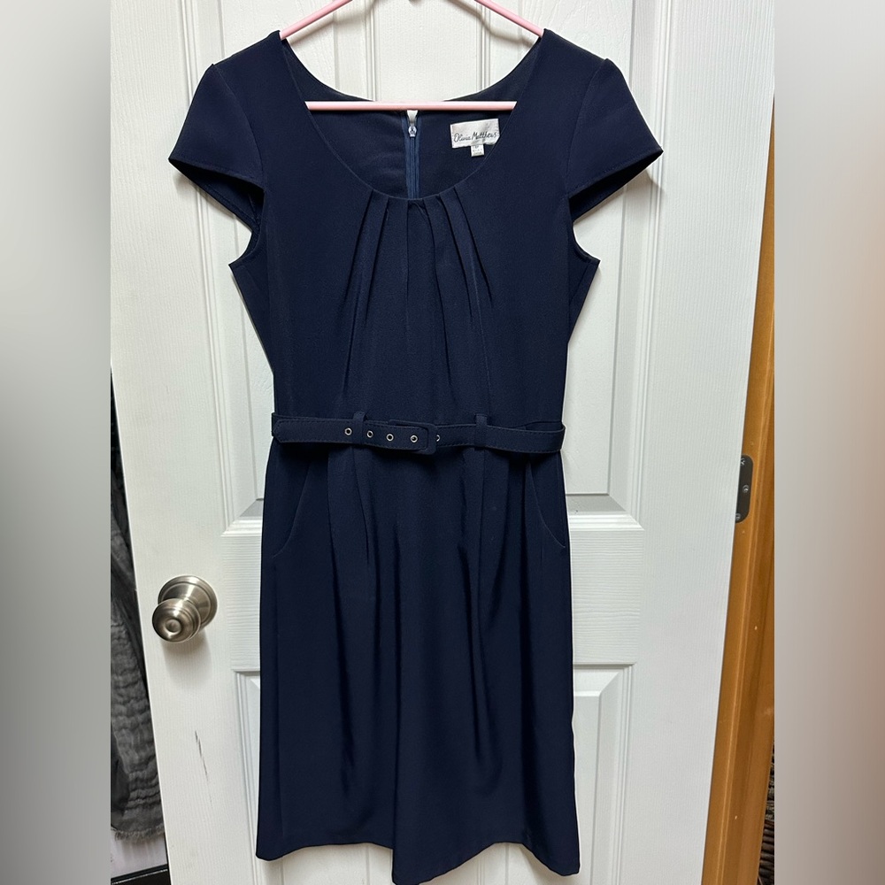 Woman’s business dress navy blue